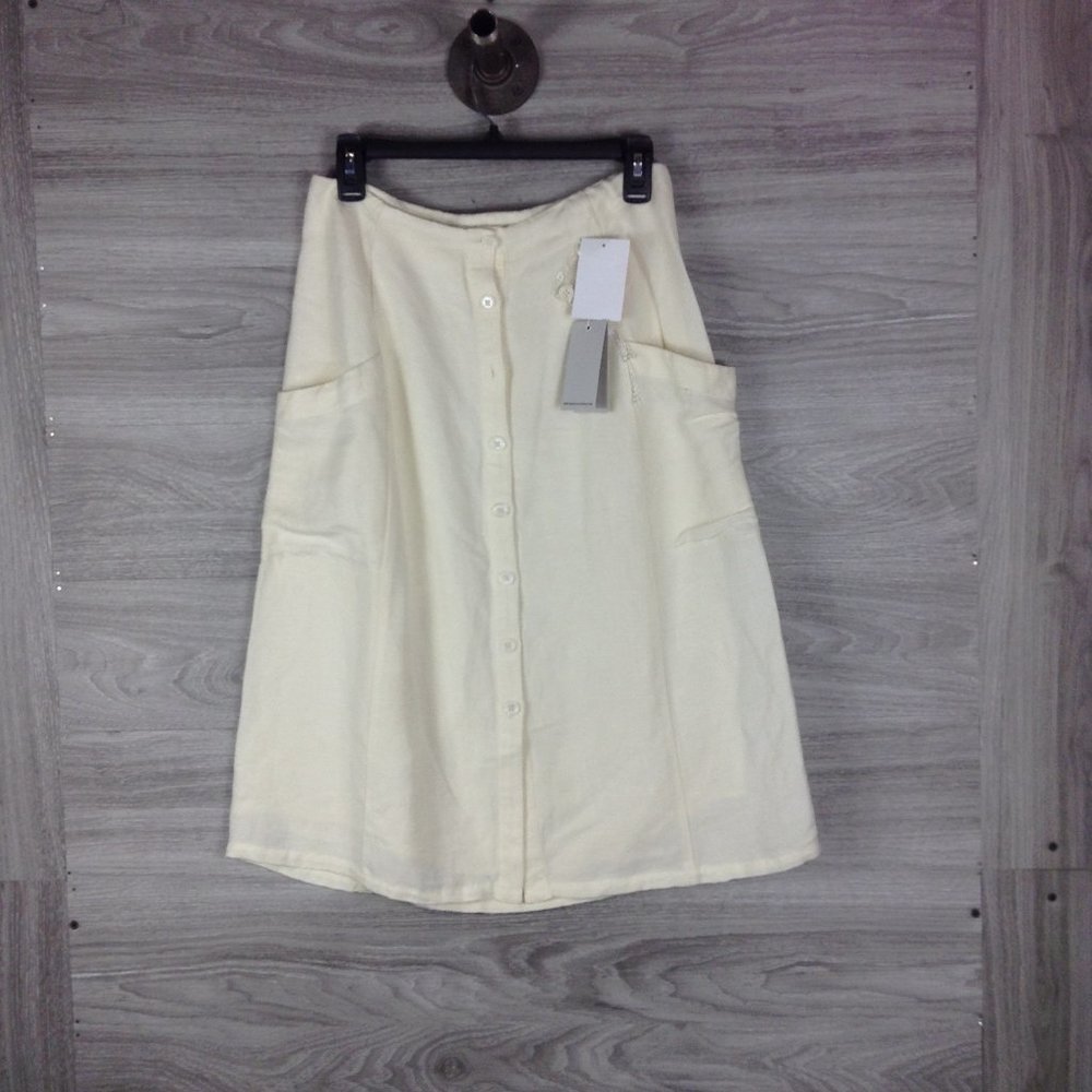 Rails Ivory Freya Front Button Midi Skirt - image 1